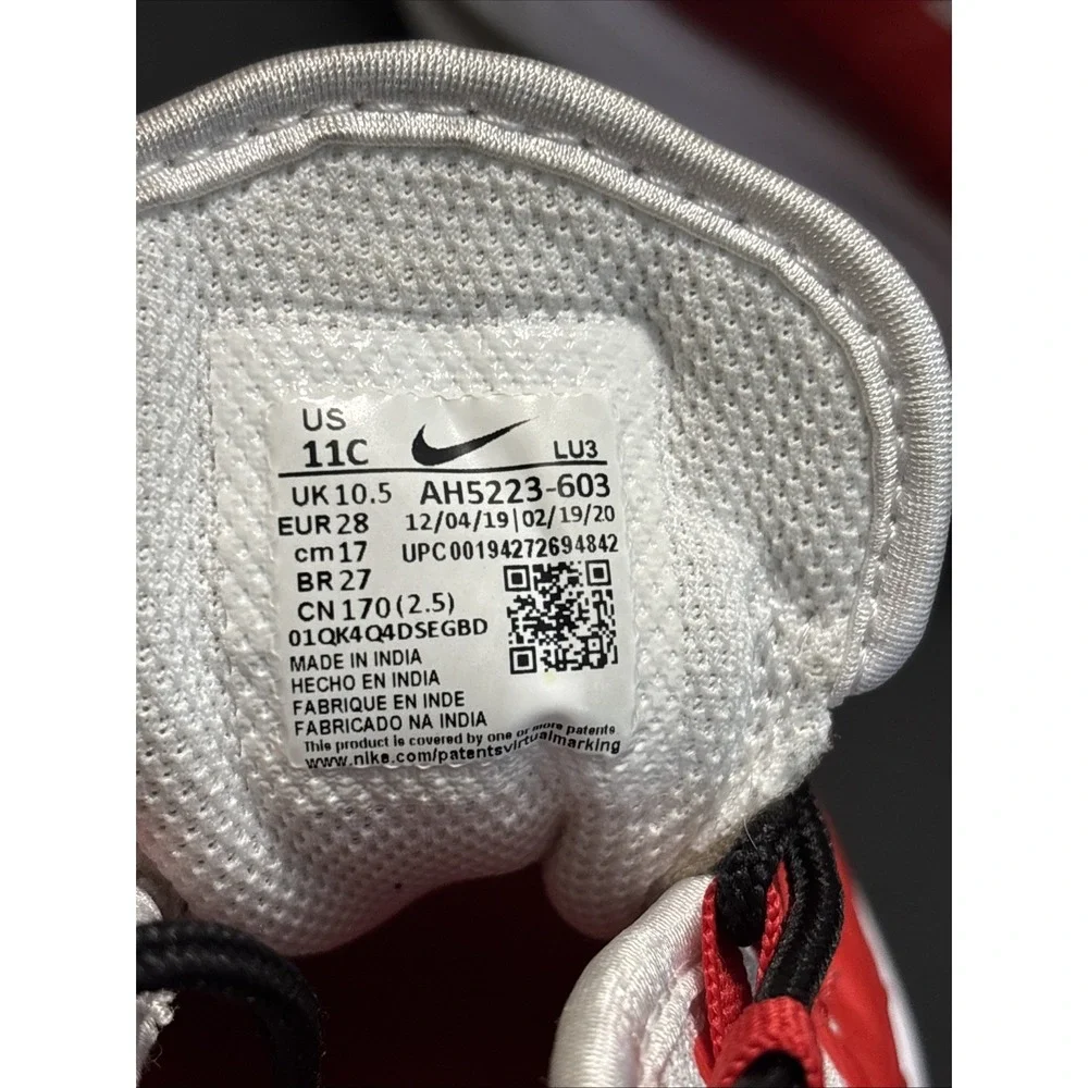 Nike Air Max Axis TD Children's Shoes Size 11C White Red Black AH5223-603